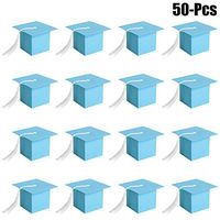 Funpa 50PCS Graduation Cap Gift Box Candy Favor Box Grad Cap Shaped Candy Box for Graduation Party