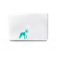 (2X) StickAny Laptop Series Boston Terrier 5 Sticker for MacBook Pro, Chromebook, Surface Pro, and More (Turquoise)