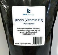 Pure Biotin (Vitamin B7) Pure Powder (1000g) Hair, Nails, Metabolism, Cell Growth (1 Kilogram)