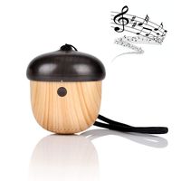 Cute Portable Mini Bluetooth Speaker Shaped Like Nut Acorn with HD Sound and Bass, Built-in Mic for Home, Outdoors Compatible with Smartphone, iPhone iPad, Samsung, Tablet & More