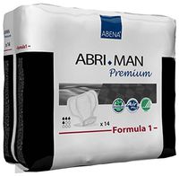 Abena Abri-Man Male Pouch Incontinence Shields, Formula 1, 14 Count