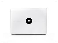 Coffee Cafe In Circle Sticker Decal for For MacBook Pro, PC, Laptop, Window, Car, or Wall