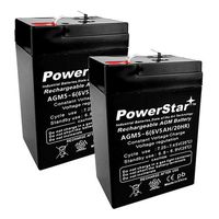 6 Volt 6v 4.5ah Rechargeable Deer Game Feeder Battery - 2 Pack