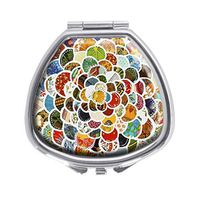 Bohemian Colorful Scale Design Pill Case Box Western Medicine Tablet Holder Decorative Pill Box for Pocket or Purse