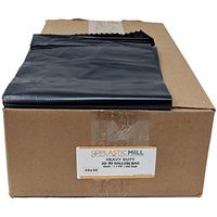PlasticMill 20-30 Gallon Garbage Bags: Black, 1.2 MIL, 30x36, 250 Bags.
