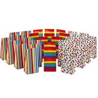 Hallmark Celebrate Rainbow Party Favor and Wrapped Treat Bags (30 Ct., 10 Each of Vertical Stripes, Horizontal Stripes, Dots) for Birthdays, Baby Showers, School Lunches, Care Packages, May Day