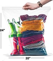 Ziplock 5 Gallon Jumbo Storage Bags, 2 Mill Thick, 50 Count (Shiny Select)