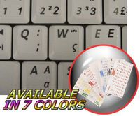 GREEK KEYBOARD STICKERS WITH BLACK LETTERING ON TRANSPARENT BACKGROUND