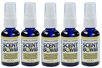 Scent Bomb 100% Concentrated Air Freshener Car/Home Spray [Choose The Scent] (Vanilla-Licious, 5 Bottles)