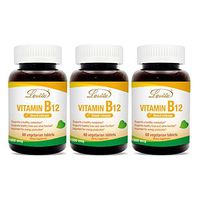 Lovita Vitamin B12 1000mcg, cyanocobalamin, 60 timed-Release Tablets (Pack of 3)