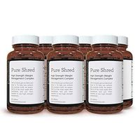 Pure Shred x 1080 Tablets (5 Leading Weight Management Ingredients - 1000mg per Tablet - 6 Bottles of 180 Tablets - up to 3 Years Supply! SKU: PSHRED3x6