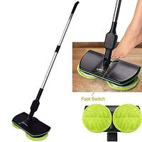 Xbswhm Electric Spinning Mop Cordless Cleaning Handheld Spinning Mop Rechargeable Powered Floor Cleaner Scrubber for Living Room Bedroom Dining,Black