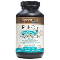 Spectrum Essentials Fish Oil Softgel with Vitamin D - 250 per Pack - 3 Packs per case.