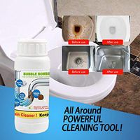 Powerful Sink and Drain Cleaner, Juner Magic Bubble Bombs Fast Foaming Pipe Cleaner Deodorant Chemical Powder Dredge Agent for Kitchen Toilet Pipeline Dredging Quick Cleaning, 100g