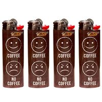 4 x BIC Cutting Edge Special Edition Lighters -"Coffee"