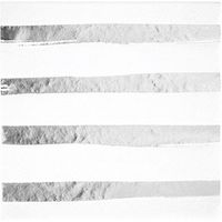 White and Silver Foil Striped Napkins, 48 ct