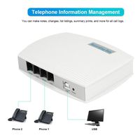 fosa Telephone Calls Voice Recorder, 2-Channel USB Telephone Landline Recorder Voice Activated Phone Logger Monitor Work with Windows 7/XP/VISTA/2000/2003 Operating System