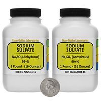 Sodium Sulfate [Na2SO4] 99+% ACS Grade Powder 2 Lb in Two Space-Saver Bottles USA