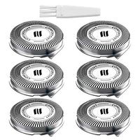 tuokiy SH30 Replacement Heads for Philips Electric Shaver Series 1000, 2000, 3000 and S738 Click and Style with 9 Durable Sharp Blade, Easy Cut, 6 - Pack