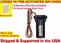 AES RGT901 GPS Tracker GPRS Mini Portable Vehicle Motorcycle Locating Tracking Device. PRE-ACTIVATED SIM CARD WITH 3 MONTHS SERVICE INCLUDED!!!