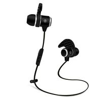 Magnetic Wireless Headphones, Stereo and Bass Earphones with Microphone for Running,Sweatproof Earbuds with Volume Control,Noise Cancelling - Black