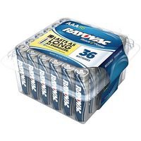 RAYOVAC 824-36PPJ Alkaline Batteries Reclosable Pro Pack (AAA, 36 pk)