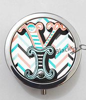 BlackKey Letter Y 3-Compartment Decorative Pocket Gift Box Case Organizer for Pill, Color 1 -1452