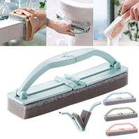 Almost Glass Cleaning Brush with Handle Folding Strong Decontamination Sponge Brush Brushes 1Pc