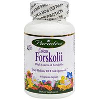 Paradise Herbs Coleus Forskolii - 60 Vegetarian Capsules - - Gluten Free - Dairy Free - Yeast Free - Wheat Free-Vegan