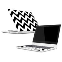 Mightyskins Skin Compatible with Lenovo Chromebook C330 (2018) - Black Chevron | Protective, Durable, and Unique Vinyl Decal Wrap Cover | Easy to Apply, Remove, and Change Styles | Made in The USA