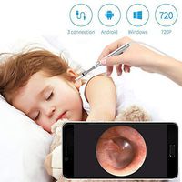 Digital Otoscope, Mbaoluo Upgraded 3.9mm Ultra-Slim HD Ear Scope Ear Inspection Camera, Ear Otoscope Earwax Cleaning Tool with 6 Adjustable LED Lights for Android and Windows & Mac.