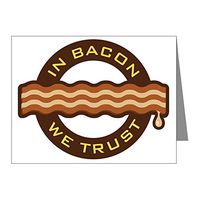 Note Card In Bacon We Trust Bacon Lover Foodie