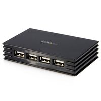 StarTech.com 4 Port Compact Black USB 2.0 Hub - 4-Port USB Hub - Portable USB 2.0 Hub - Includes Optional Power Adapter (ST4202USB)