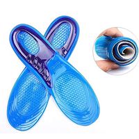 1 Pair Large Size Orthotic Arch Support Massaging Silicone Anti-Slip Gel Soft Sport Shoe Insole Pad For Man Women insoles - M (38-43)