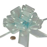 Blue Arabesque Ribbon Bow, 6"