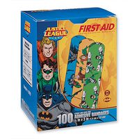 First Aid Batman, Aquaman, Green Lantern Bandages - First Aid Kit Supplies - 100 per Pack