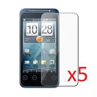 5X HTC EVO Shift 4G Premium Clear LCD Screen Protector Cover Guard Shield Flim Kit