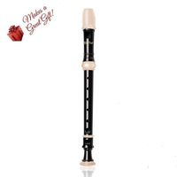 Soprano Recorder - 8 Hole Descant Recorder Instrument with Cleaning Rod, Case, Learning Instruction, Key of C