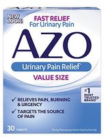 AZO Urinary Pain Relief Value Size |with Phenazopyridine Hydrochloride |Fast Relief | Relieves UTI Pain,Burning & Urgency | Targets The Source of Pain | #1 Most Trusted Brand | 30 Tablets | Pack of 3