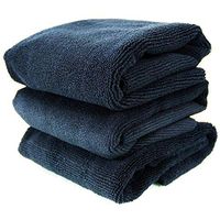 Chemical Guys MIC_805_3 Monster Edgeless Microfiber Towel, Black (16 in. x 16 in.) (Pack of 3)