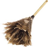 Carlisle 4574300 Wood Handle Feather Duster, 24" Overall Length, Brown