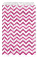 100 Bags Flat Plain Paper or Patterned Bags for Candy, Cookies, Merchandise, pens, Party Favors, Gift Bags (Pink, 4" x 6")