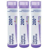 Boiron Calcarea sulphurica 200ck, 80 pellets, homeopathic Medicine for pustular Acne, 3 Count