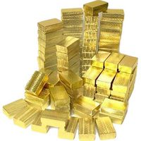 100 Cotton Filled Boxes, 2 5/8" x 1 3/4" x 1" , Gold size #21