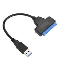 Adapter Cable,Usb3.0 Adapter Cable Converter 6Gbps Data Transmission for 2Tb 2.5 Inch HDD/SSD (Black)