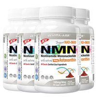 Vita-Age NMN Lab Tested 320mg Serving with 8mg Astaxanthin (Highest Purity Nicotinamide Mononucleotide) Boost NAD+ Support Metabolism (160mg Per Cap, 4 x NMN 60 Capsules) Dual Ingredients