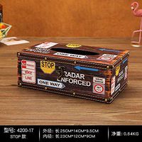 T-ZJHC European Creative Retro Tissue Box Home Room Bedroom Napkin Tray Living Room Coffee Table Storage, Peacock Blue