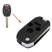 Heart Horse Keyless Entry Flip Key for Honda Accord Civic Ex Pilot CRV Odyssey Accord Fit City 3+1 Buttons Remote Shell Cover Fob Case