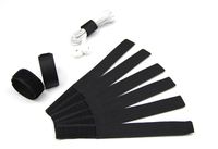 RayLineDo 10X Hook & Loop Self-Gripping Cable Ties 20MM x 180MM In Black