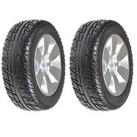 Pair of (2) 9" X 3" Black Jazzy Select Elite & Sport Solid Drive Tires whlasmb2017